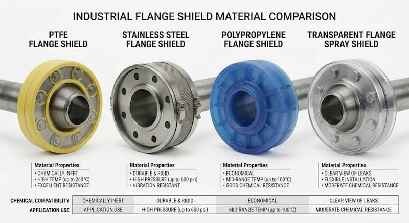 Ảnh so sánh các loại flange shield
