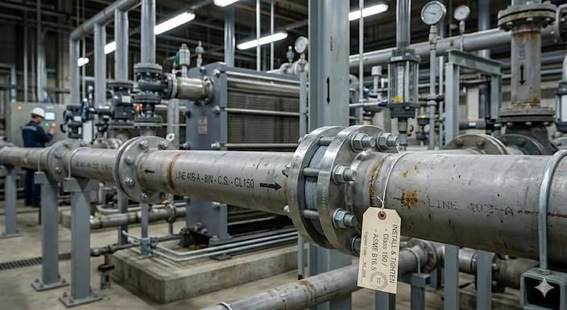 Mặt bích Class 150 trong hệ thống thực tế