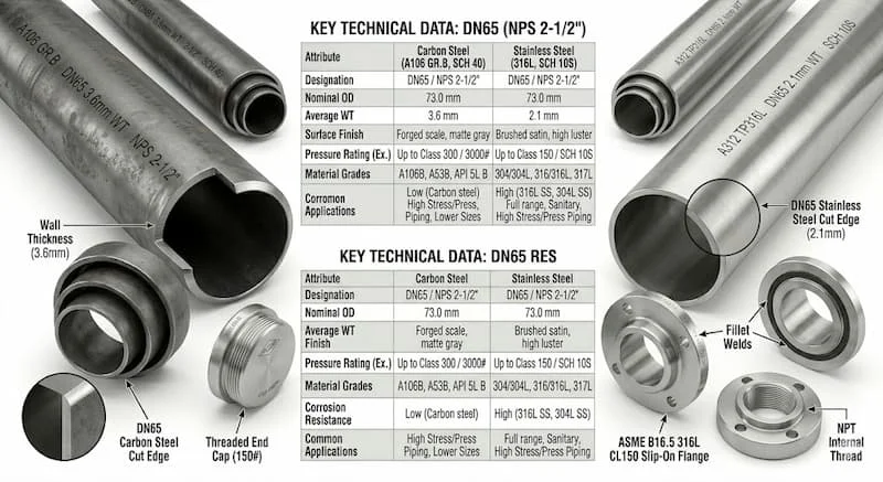 Ảnh tổng quan ống DN 65