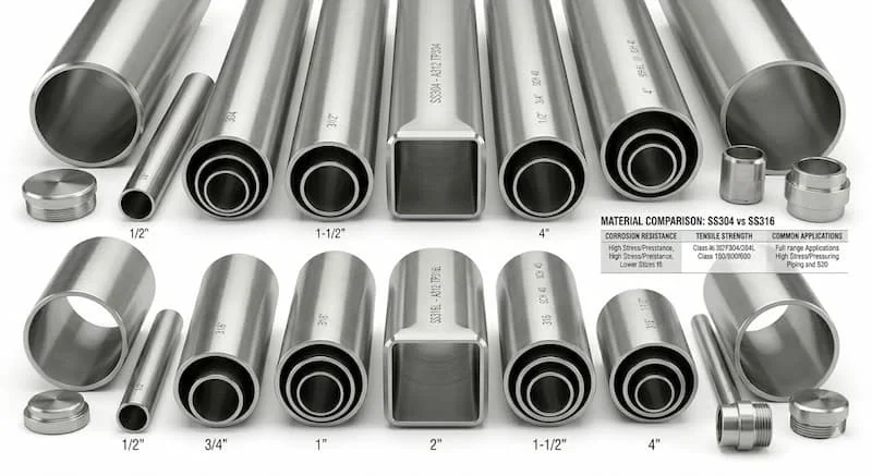 Ảnh tổng quan stainless steel pipe