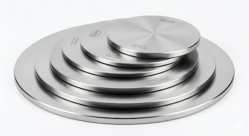 Stainless steel round plate sản phẩm thực tế