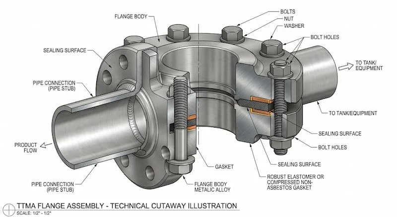 Ảnh cấu tạo TTMA flange