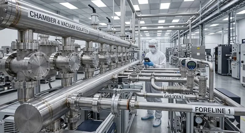 Hệ thống vacuum công nghiệp với vacuum flanges