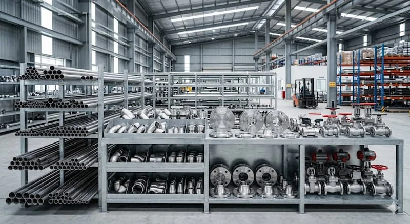 Ảnh tổng quan phụ kiện bằng inox 304