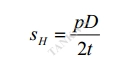 Công thức tính ứng suất vòng sH